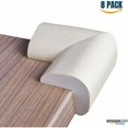 thumbnail image 1 of Paquete de 12 protectores de esquinas para bebés y niños, espuma suave segura para mesas esquineras y todo tipo de muebles, resistente a impactos (blanco), 1 of 4