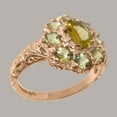 thumbnail image 2 of LBG British Made Solid 9k Rose Gold ring with Natural Peridot Womens Engagement Ring - 33 size options - Size 9.75, 2 of 8