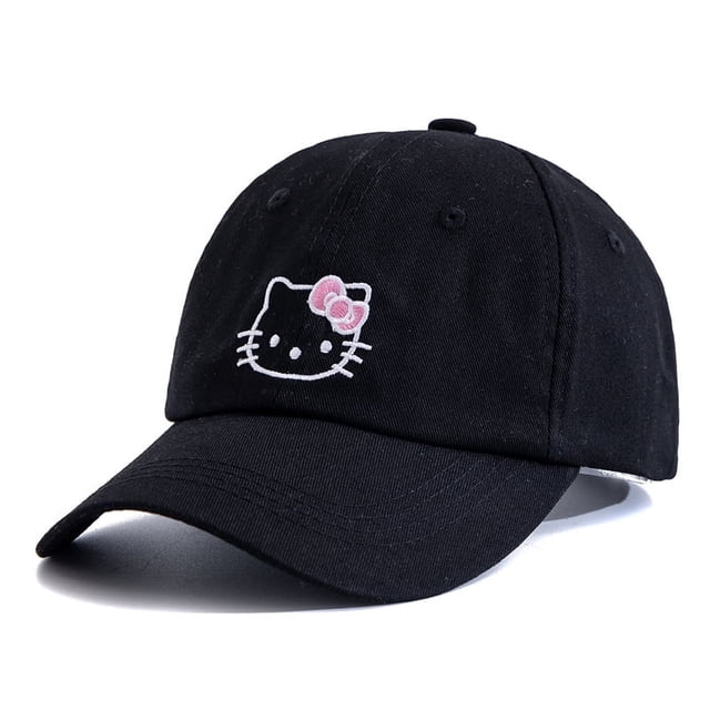 Gorra de Hello Kitty para mujer, gorro de béisbol de algodón, ropa de calle femenina, sombreros de papá, novedad
