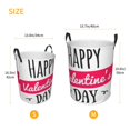 thumbnail image 5 of ZICANCN February Holiday Hearts Laundry Basket Organizer , Dirty Clothes Hamper for Bathroom Kids Girls Boys Laundry Hamper Small, 5 of 8