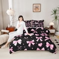 thumbnail image 4 of Castle Fairy Dreamy Bowknot Queen Comforter Set,Cherry Love Heart Bedding Comforter Set, 4 of 8
