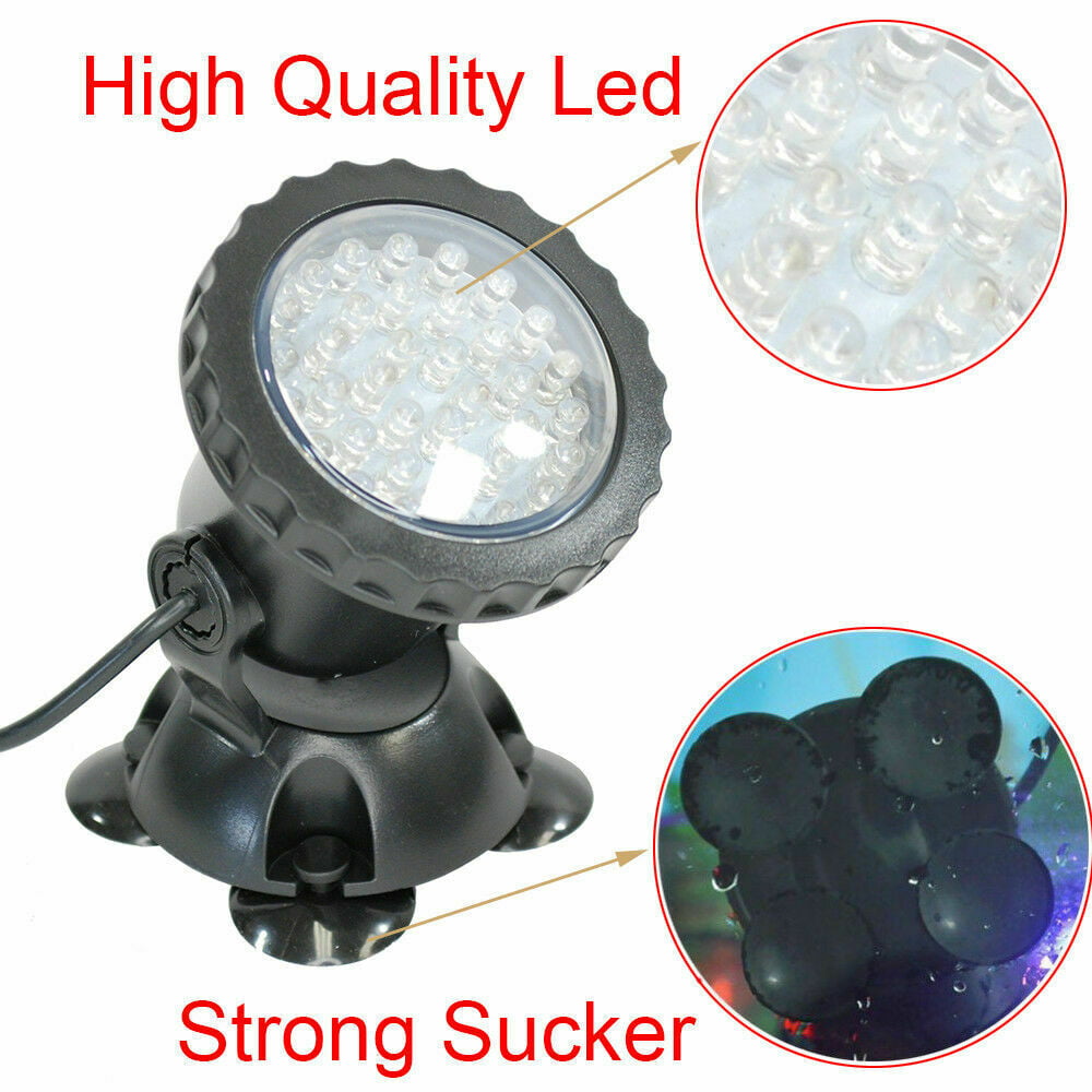 Lot 4 Submersible 36 LED RGB Pond Spot Lights for Underwater Pool Fountain IP68 
