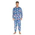 thumbnail image 3 of FORMRS Onesies Pajama for Adults Unisex Hoodie Winter Jumpsuit One Piece Sleepwear, Sizes S-2XL, Blue Daisy, 3 of 7