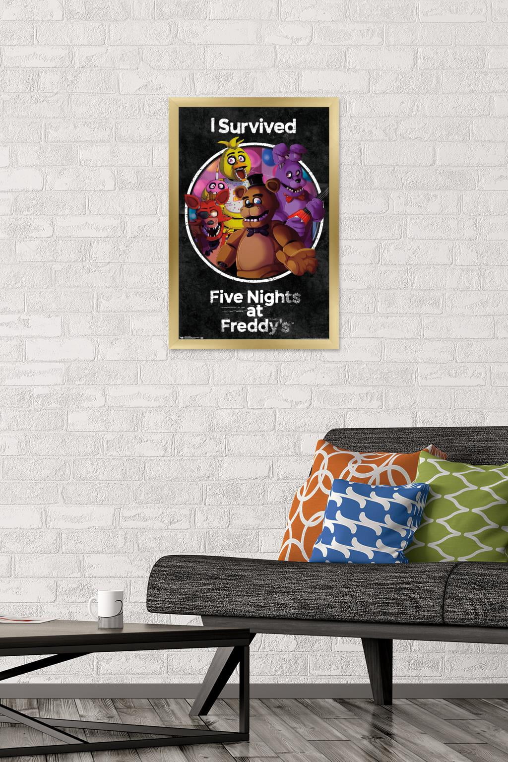 Five Nights at Freddy's - SurVived Wall Poster, 14.725" x 22.375", Framed