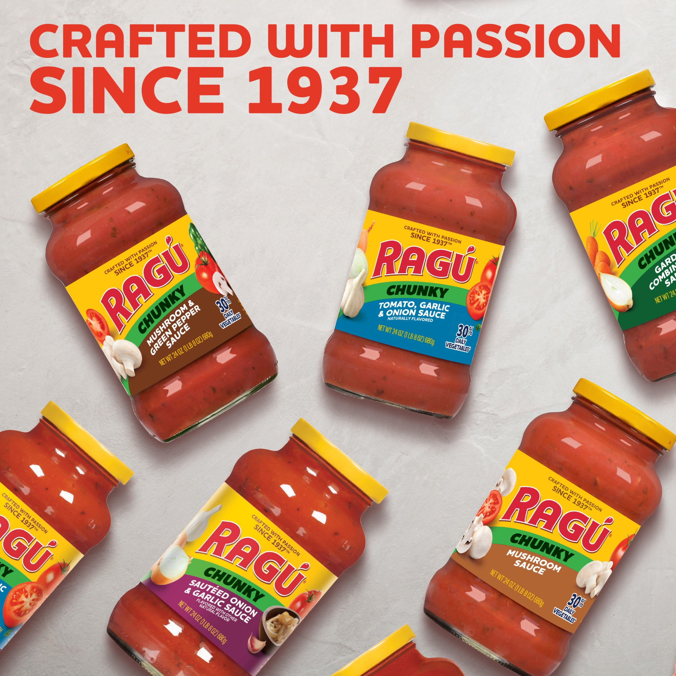 RAGU Chunky Garden Combination Vegetable Pasta Sauce, 24 oz