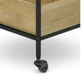 thumbnail image 3 of Simpli Home Hobbs SOLID MANGO WOOD Industrial Contemporary 16 inch Wide Bar Cart in Natural, 3 of 8