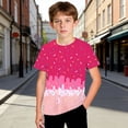 thumbnail image 2 of XAOFW Boy's T-Shirts Ice Cream Print Short Sleeve Crewneck T Shirt Daily Wear Casual Tee Shirt Club Party Soft Breathable Tops, 2 of 6