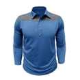 thumbnail image 4 of BRGZLK Men's Fall Golf Shirts 2026 Color Block Regular Fit Long Sleeve Button Up Casual T-Shirts Soft Comfy Stretchy Business Athletic Tee Tops Blue XXL, 4 of 7