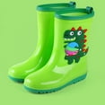 thumbnail image 3 of Yellow Rain Boots,ldren Rain Boots Comfortable Waterproof Footwear Lightweight Rain Boots for Kids Rainy Day,Rain Boots Toddler Girl,Green,3.5-4 Years, 3 of 3