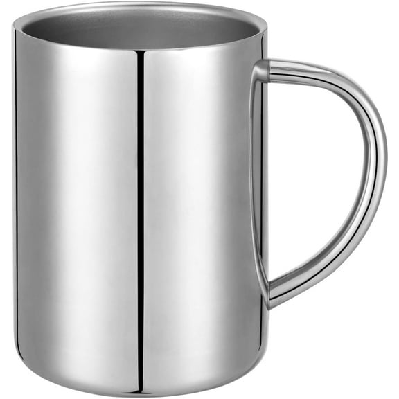 400ml Insulated 304 Stainless Steel Coffee Mug, Double-Wall Vacuum Travel Tumbler, Shatterproof for Camping, Office, and Outdoor - Durable, Perfect for Hot and Cold Drinks.
