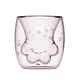 thumbnail image 1 of Vaso Diseño De Pata De Gato, Copa De Vidrio Doble Con Cerezos Rosa, Transparente, 1 of 4