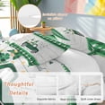 thumbnail image 5 of St. Patrick's Day Full Size Comforter Set, Spring Shamrocks Gnome Green Plaid Truck Wood Grain Bedding for All Seasons, 4 Pcs Bed Set, 1Quiltcover (86"x86") ,1Sheet(80"x116"), 2Pillowcases (30"x20"), 5 of 12