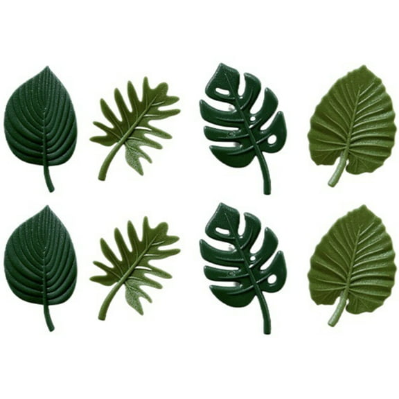 8Pcs Leaf Refrigerator Magnet Simulated Leaf Refrigerator Magnet Plastic Refrigerator Magnet Green Leaf Magnetic Whiteboard Magnet for Home Kitchen Restaurant Refrigerator Decoration Random Color