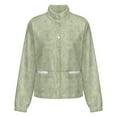 thumbnail image 5 of Jackets for Women Winter Coat Jackets Flannel Stand Collar Jacket(Subtle Green Textured Pattern,Size:S-4XL), 5 of 7