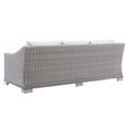 thumbnail image 6 of Lounge Sofa, Sunbrella, Rattan, Wicker, Light Grey Gray White, Modern Contemporary Urban Design, Outdoor Patio Balcony Cafe Bistro Garden Furniture Hotel Hospitality, 6 of 9