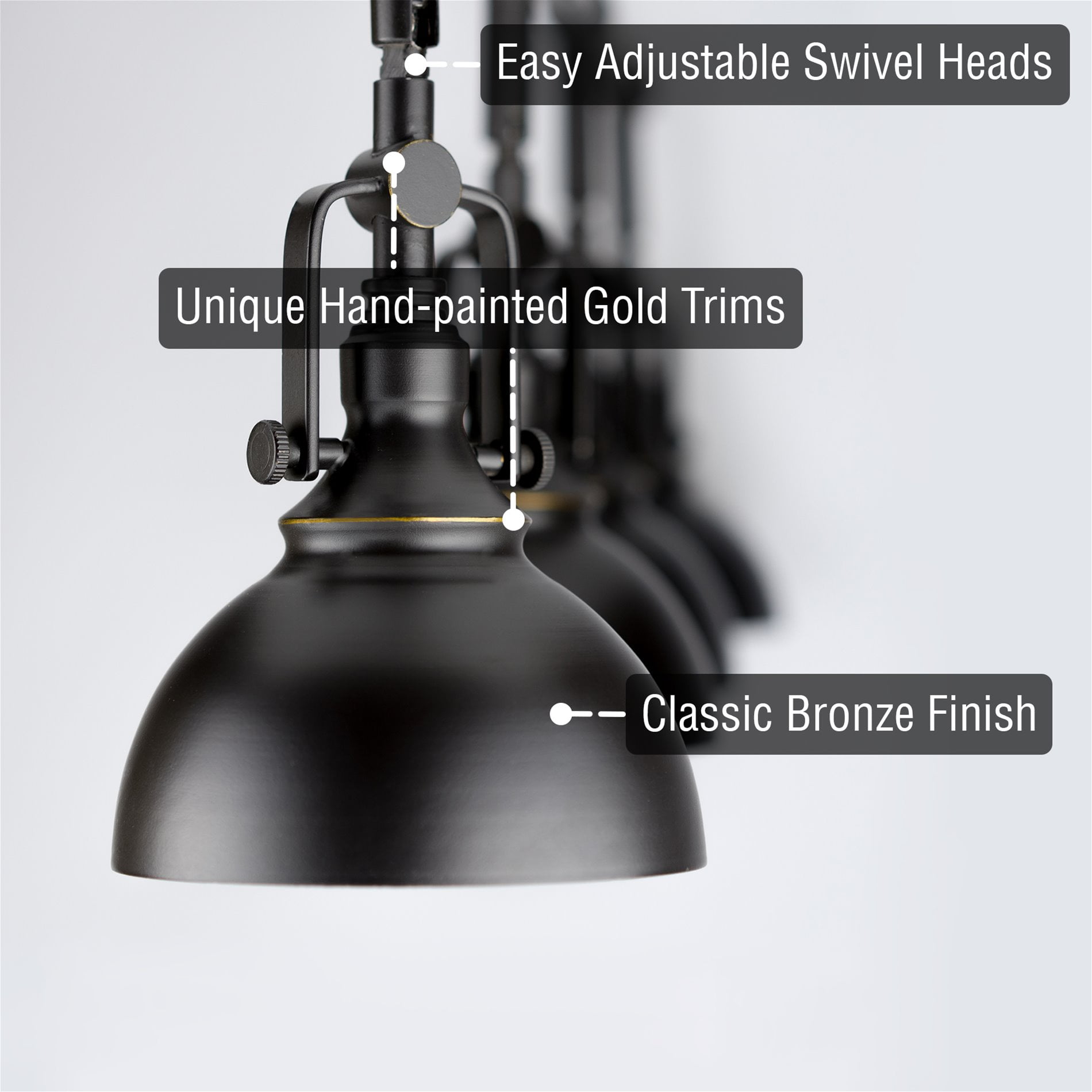 Kira Home Broadway 30" 4-Light Directional Track Lighting, Wall/Ceiling Light + Adjustable Heads, Oil Rubbed Bronze