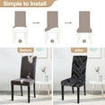 thumbnail image 4 of Dining Room Chair Covers Set of 4, Stretch Printed Parsons Chair Slipcovers Super Fit Removable Washable Striped Kitchen Chair Protector Cover for Dining Room, Hotel, Ceremony, 4 of 6