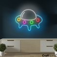 thumbnail image 2 of Craftnamesign UFO Neon Light Up Wall Sign For Nursery Kids Room Decorations, 2 of 5