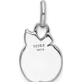 thumbnail image 3 of Sterling Silver Rhod-Plated Polished Enamel & Glitter Fabric Apple Charm (21 X 10) Made In India qc9286, 3 of 5