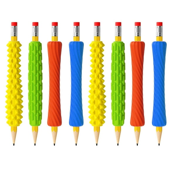 8/12Pcs Soft Silicone Pen Grip Writing Aid Grip Ergonomic Pen Grips Pencil Holder Grip For Student Toddler Preschooler
