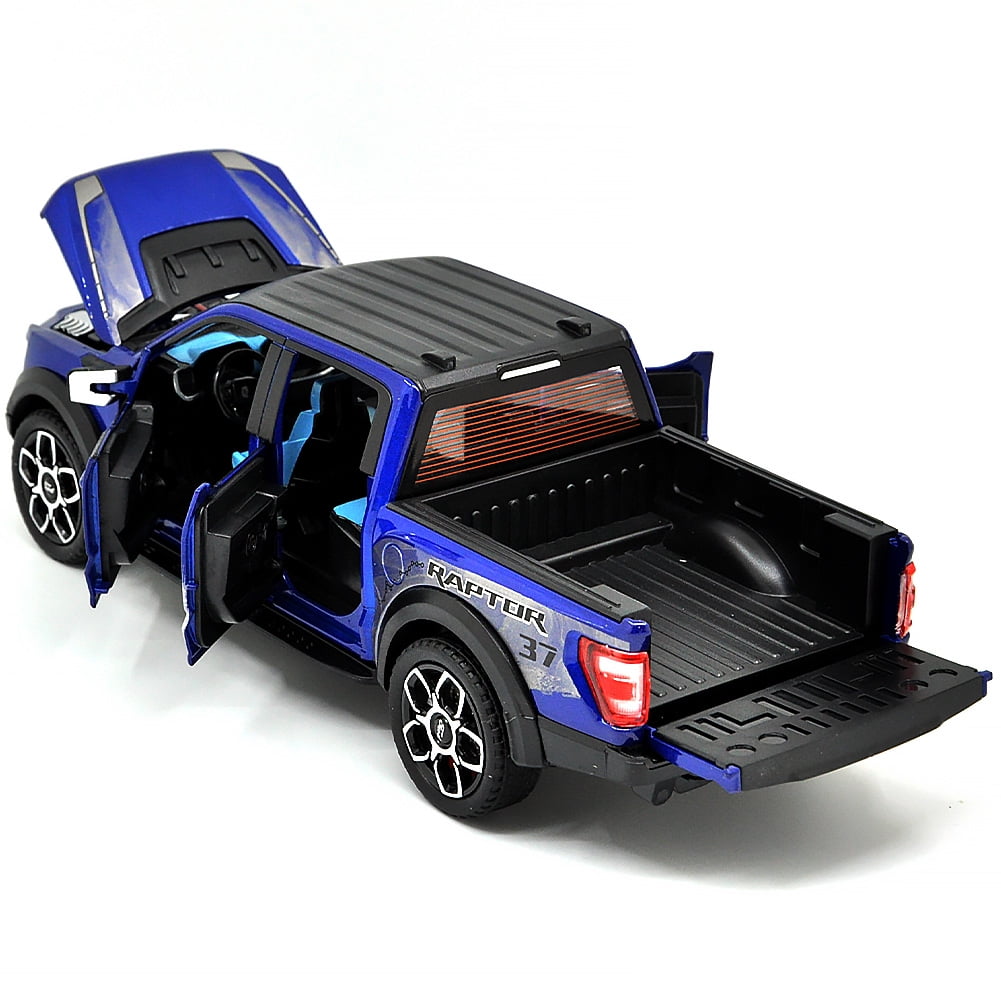 1: 20 Suitable for Ford Raptor F150 alloy die-casting metal car model, with sound, light and rebound functions, children's toy car collection, boys' birthday gift