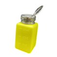 thumbnail image 2 of Dispensador de líquido a presión, botella vacía con bomba, contenedor a presión para desmaquillante, salón personal, esmalte de uñas amarillo 180 ml, 2 of 8