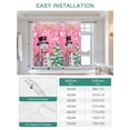 thumbnail image 6 of Pink Snowman Christmas Tie Up Curtains for Windows 54 Inch Length Balloon Curtains Kitchen Adjustable Balloon Window Shade Xmas Tree Ball Winter Snowflake Tie Up Bathroom Curtain Window 42"x54", 6 of 6