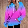 thumbnail image 2 of UPPADA Oversized Crewneck Hoodies for Women Casual Hooded Sweatshirt Loose Fit Soft Fall Winter Pullover Tops Casual Trendy Outfits with Pockets Watermelon Red,S, 2 of 5