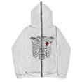 thumbnail image 1 of Sudadera con esternón oscuro europeo y americano para hombre y mujer, sudaderas con capucha góticas para pareja, sudadera de Cremallera larga de talla grande Harajuku 2023, 1 of 5