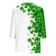 thumbnail image 4 of VgaVtl V-Neck St Patrick Day Shirts for Women 3/4 Sleeve Womens Plus Tshirts Green Casual Shamrock Regular Holiday Tops, 4 of 5