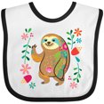 thumbnail image 3 of Inktastic Sloth Cute for Girls Girls Baby Bib, 3 of 4