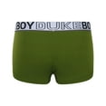 thumbnail image 5 of khonts,Men's Pouch Boxer Brief Letter Printed Side Slit Breathable Underwear Elastic Waistband Soft Underpants Green L, 5 of 6