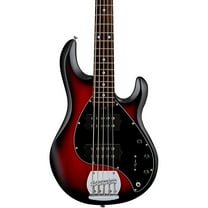 Sterling by Music Man StingRay Ray5HH Limited-Edition 5-String Bass Guitar - Ruby Red Burst Satin