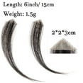 thumbnail image 2 of HAIRRO Men's PU Human Hair Hairline 100% Real Human Hair Forehead Hair Patch Hairpiece Sideburns Toupee Men Invisible Seamless Ultra Thin Skin PU Men's Hair System 1B Color, 2 of 9
