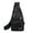 Black, variant on Men's Leather Sling Bag 6.2x12.5in | Lightweight Crossbody Backpack with 4 Compartments | Gym/Hiking/Travel Secure Pack (0.4lb)​
