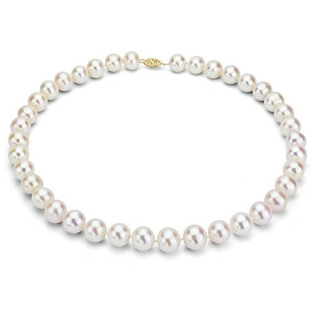 6-7mm White Freshwater Pearl Necklace with 14kt Fishhook Clasp, 18