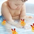 thumbnail image 4 of De juguetes de baño de pato de PVC, juguete flotante chirriante portátil para regalos de fiesta para niños Tmvgtek libre de BPA, 4 of 7