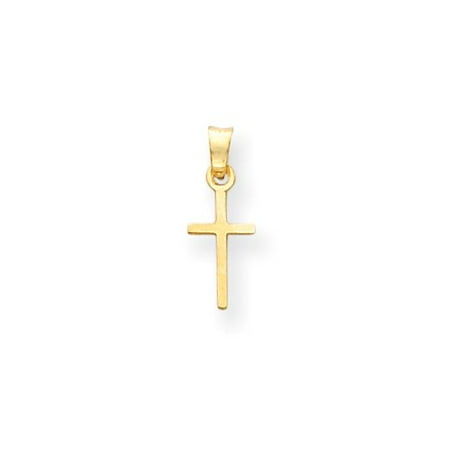 14k Yellow Gold Polished Latin Cross Pendant