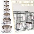 thumbnail image 2 of JoyMoreHome Pet Food and Water Bowl for Cage, Stainless Steel Non-Spill Cage Hanging Bowls with Clamp Holder Crate Feeder Dish for Small Medium Large Pets, 2 of 5