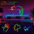 thumbnail image 3 of Cpeelsdo RGB LED Neon Rope Light Strip, App Controlled Music Sync Flexible Gaming Lights for Indoor Wall Decor, Bedroom, Living Room - 6.56ft, 3 of 8