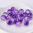 thumbnail image 2 of U8MO 4mm 6mm 8mm 10mm Round Crackle Crystal Glass Loose Crafts Beads Wholesale lot-Deep Blue-8mm 20pcs, 2 of 2