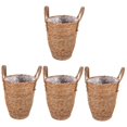 thumbnail image 4 of HOMEMAXS 4pcs Hand Woven Basket Planter Straw Flower Pot Rustic Storage Basket Plant Container, 4 of 8