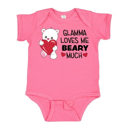 

Inktastic Glamma Loves Me Beary Much- Cute Bear Gift Baby Boy or Baby Girl Bodysuit