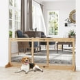 thumbnail image 2 of PawHut Freestanding Pet Gate with 41"-72" Adjustable Length, Natural, 2 of 10