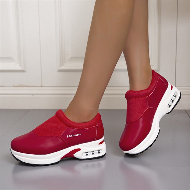 Plataforma informal Tacón de cuña Juego de costura de punto volador Pie Deportes Zapatos individuales para mujer Wmkox8yii shalkjhdk2534