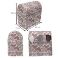 thumbnail image 4 of Valentine's Day Stand Mixer Cover, Pattern of Ornamental Heart Shapes Scattered Randomly on a Plain Background, Kitchen Appliance Organizer Bag Cover with Pockets, 5 Quarts, Multicolor, by Ambesonne, 4 of 4