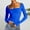 Blue, variant on Womens Tops Long Sleeve Shirts Square Neck Tops Casual T-Shirts Basic Tee Fall Outfits Fashion Clothes