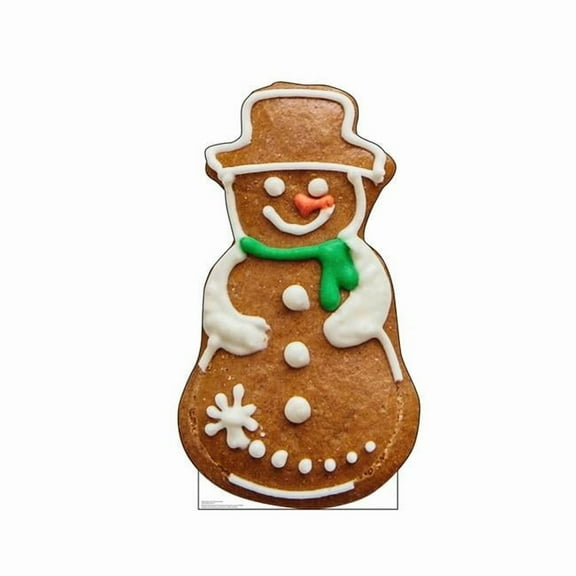 50 x 28 in. Gingerbread Snowman Cookie Cardboard Cutout