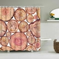 thumbnail image 1 of Wood Cross-section Shower Curtain Wooden Pile Pier Annual Ring Bathroom Curtain Polyester Waterproof Bathroom Curtain, 1 of 6