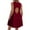 New1/Red, variant on Otvok Women Solid Sleeveless Cutout Back Sundress Beach Swimwear Summer Mini Dresses with Pocket